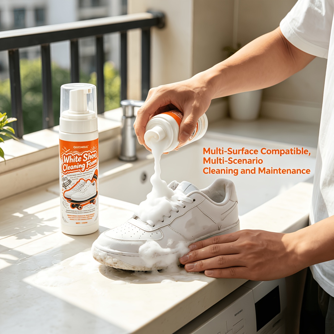 Sneaker Care Spray - Portable No Rinse White Shoe Cleaner