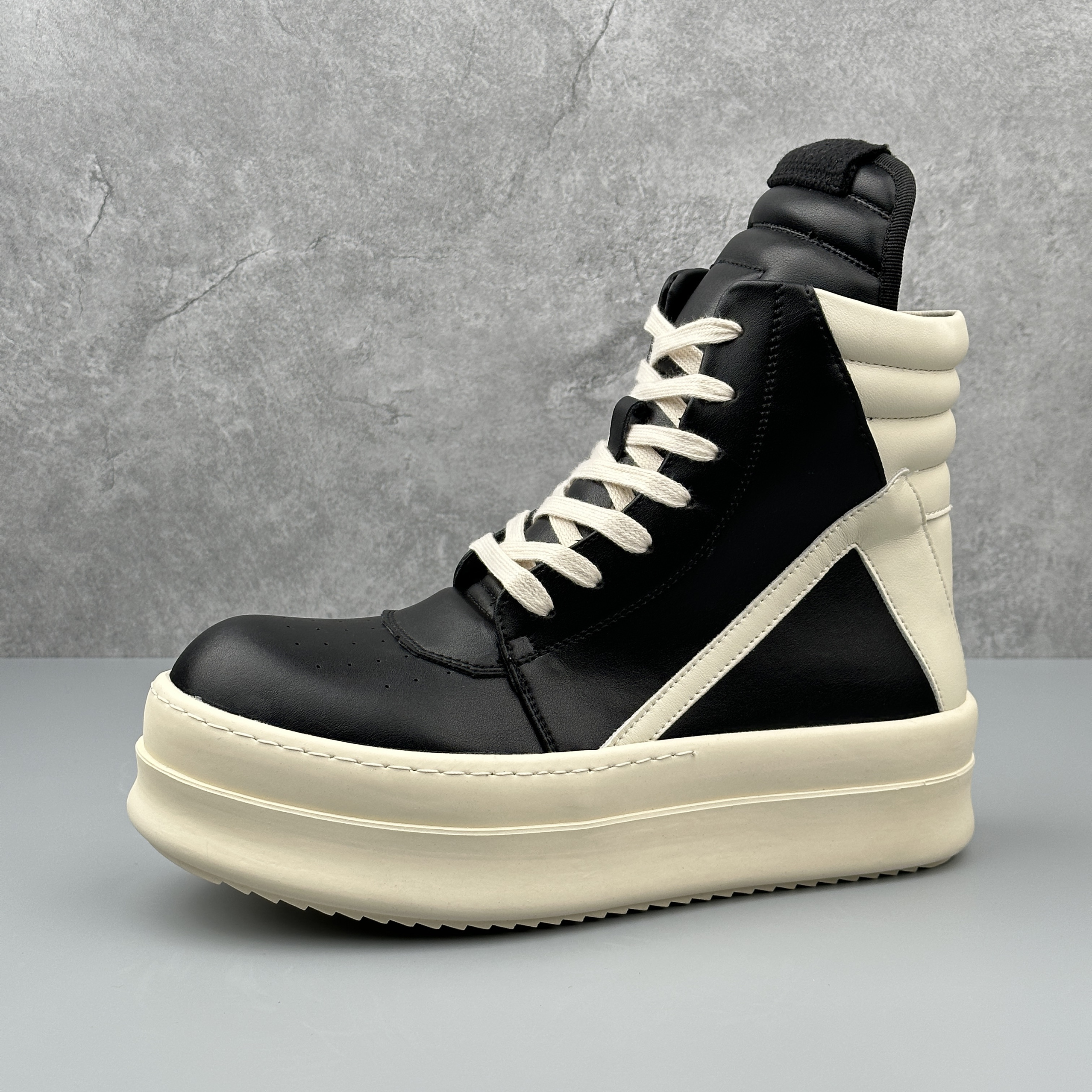 Sneaker Zone - Men's Motorcycle Boots Platform Leather Luxury