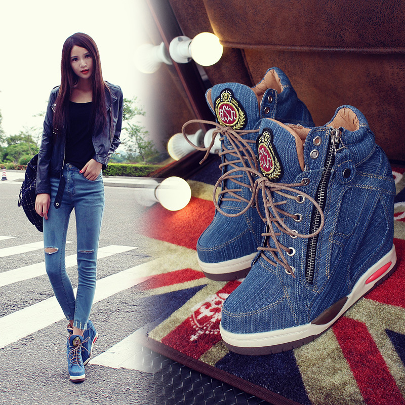 Big Size Women's Denim Wedges  - Sneaker Zone 评论和价格