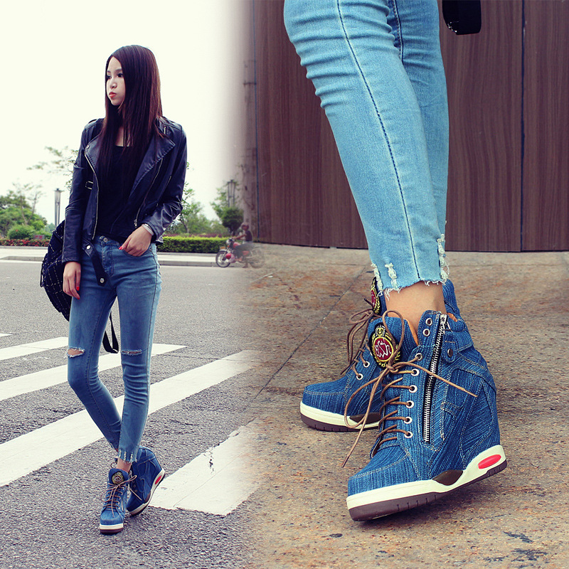 Big Size Women's Denim Wedges  - Sneaker Zone 评论和价格
