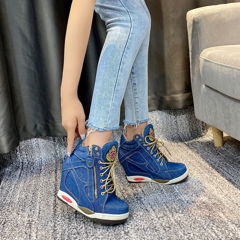 Big Size Women's Denim Wedges  - Sneaker Zone 评论和价格