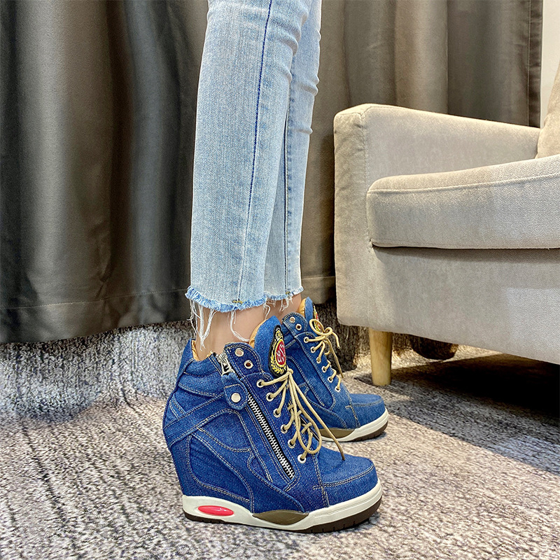 Big Size Women's Denim Wedges  - Sneaker Zone 评论和价格