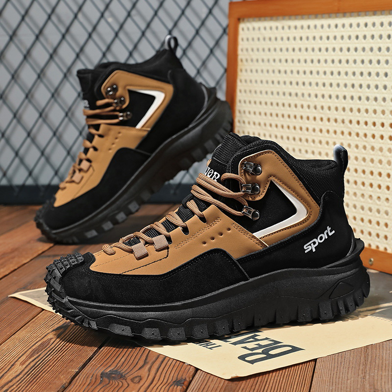 Black And Tan Mid Top Hiking B - Sneaker Zone 评论和价格